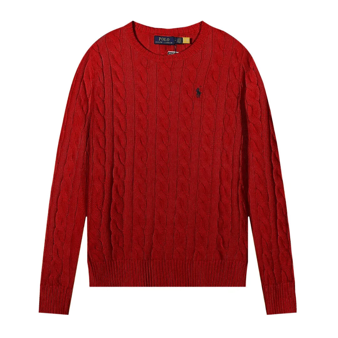 P230 The highest quality in the market, you can scan the code. Import and export version Lauren Ralph Lauren new round neck embroidered sweater (in stock👀) 100% pure cotton yarn wool shrunk to ensure no pilling and no deformation Size: XS S M L Color: black white navy gray yellow yellow khaki blue purple red pink